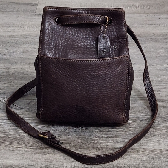 Vintage Coach Sonoma Drawstring Leather Crossbody Bag - Picture 3 of 13